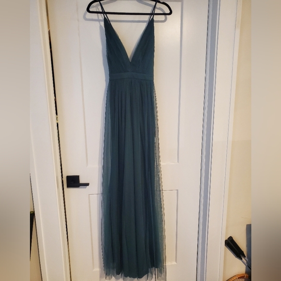 Lulus- Hunter Green Backless Maxi Dress - Picture 6 of 6